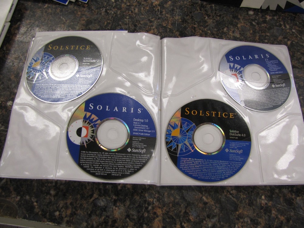 Vintage Sunsoft Solaris 2.5 Server SPARC Edition SMCC System CD Software Set