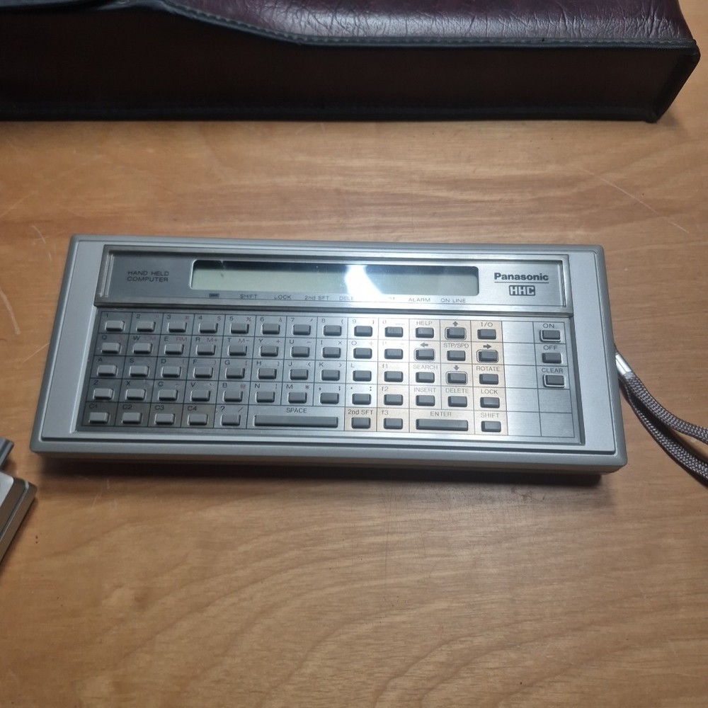 Vintage Panasonic RL-H1400 HHC Computer - with printer / leather case untested