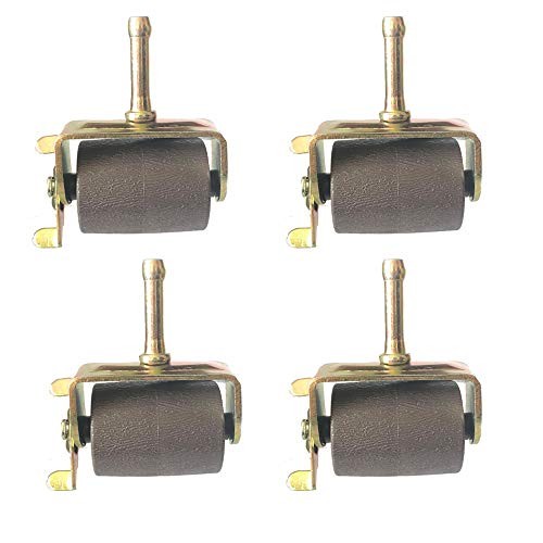 Heavy Duty Steel Stem Bed Frame Wheels Casters Rollers with Plastic Inserts,