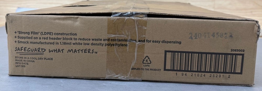 (200pk) Eagle Protect Disposable White Smock 28"x51"