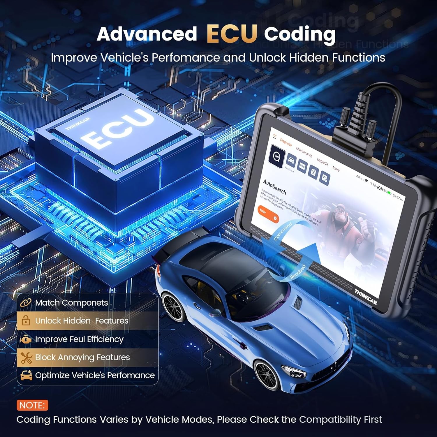 THINKSCAN 689 ECU Coding OBD2 Automotive Scanner Car Diagnostic Tool 34+Services