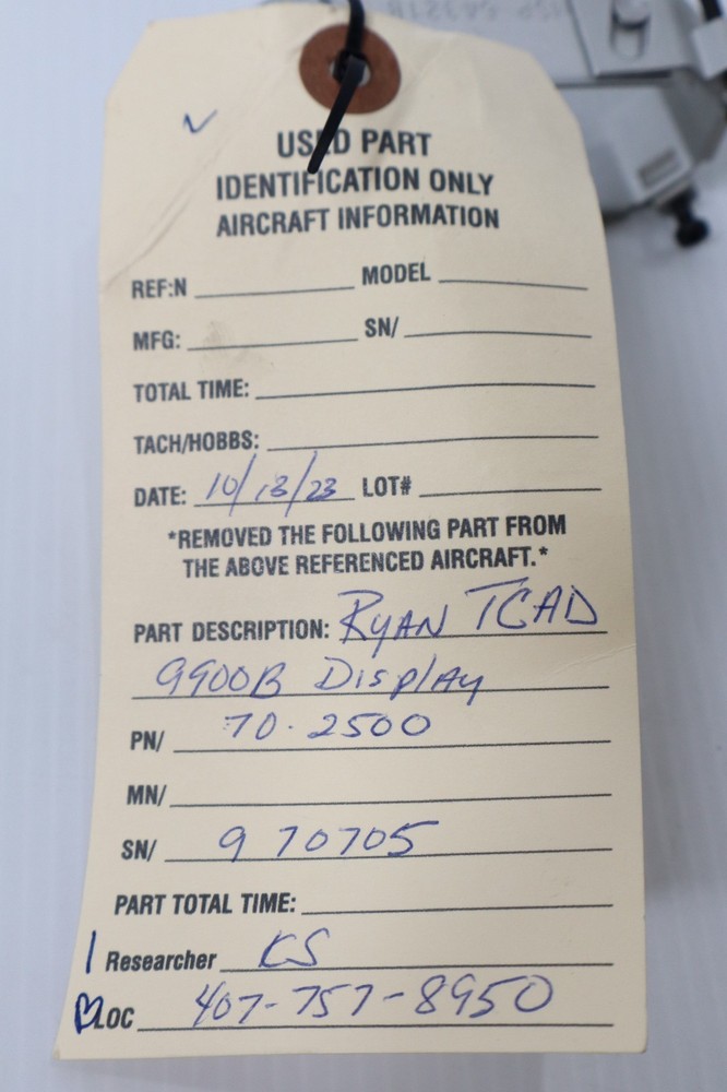 Ryan 9900B TCAD Display Indicator Mounting Bracket MSP 64321B