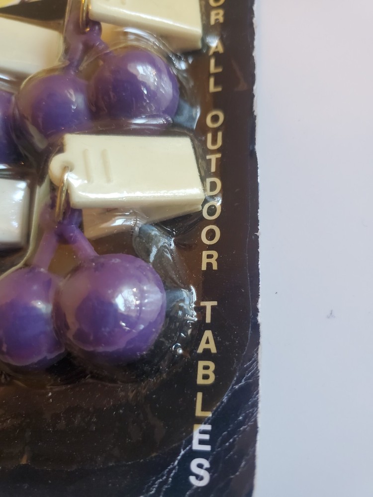NOS Clip On Table Cloth Weights Grapes *READ*