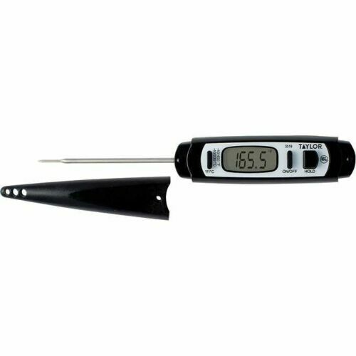 Taylor Waterproof Digital Instant Read Thermometer with Step Down Probe New