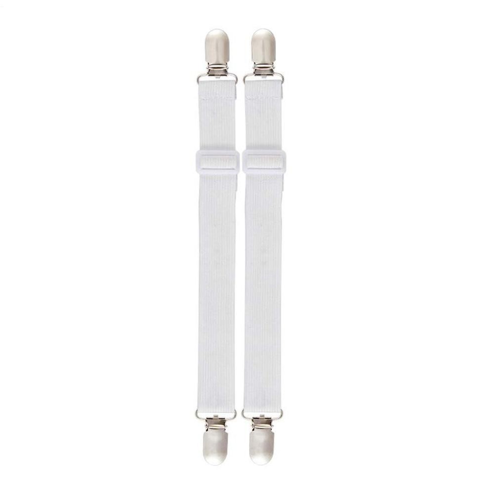 2-12X Bed Sheet Fasteners Adjustable Bed Sheet Straps Elastic Sheet Clip Bedding