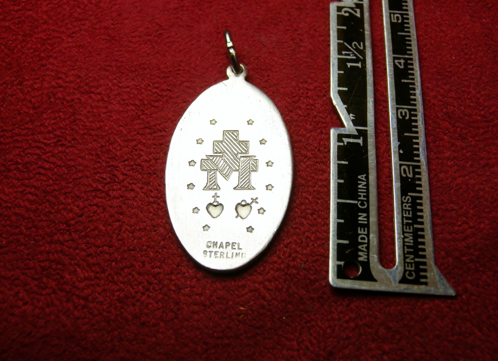 Carmelite Nuns RARE Lourdes Pilgrimage Sterling Silver Catholic Miraculous Medal