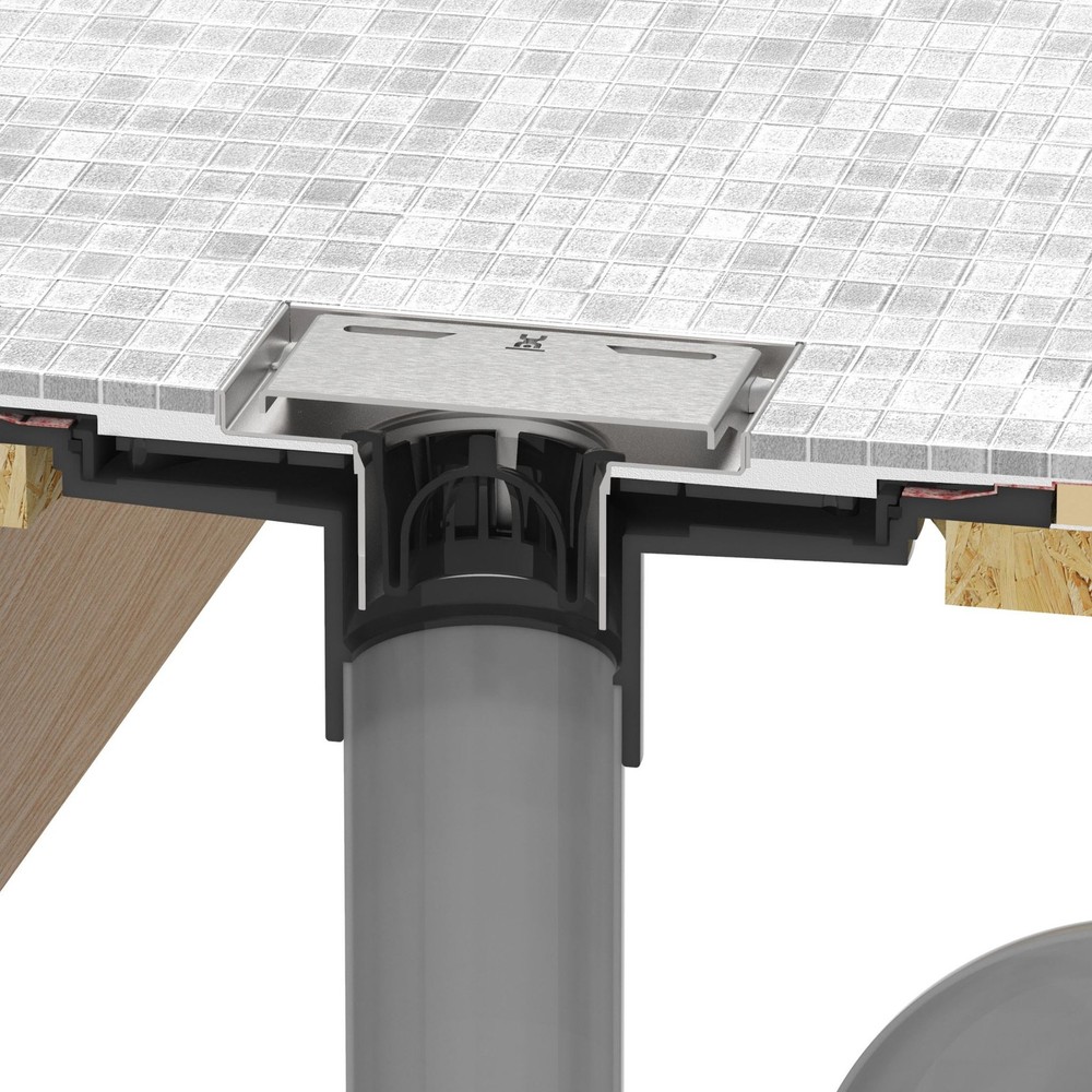 Guru PVC Square Drain Connector (Grey)