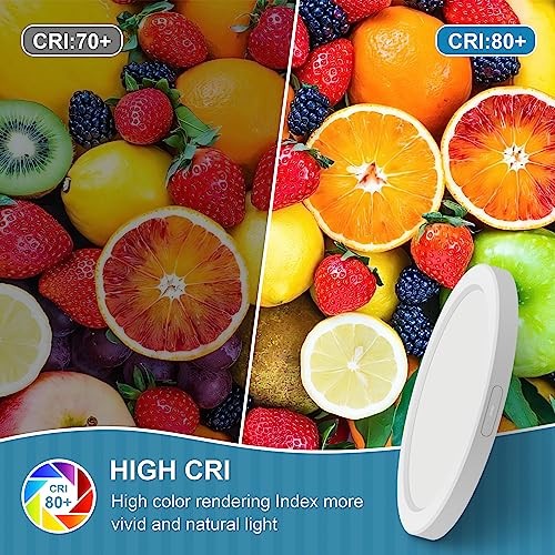 5" Flush Mount Ceiling Light Dimmable, 5000K White LED 5 inch 3 Pack White