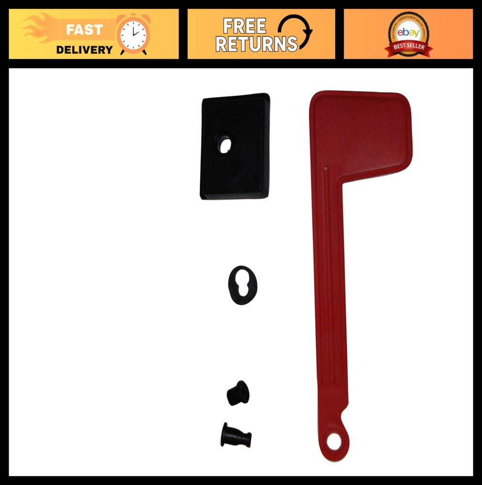 Rust-Proof Plastic Mailbox Replacement Flag Kit - Red, Durable & Easy Install