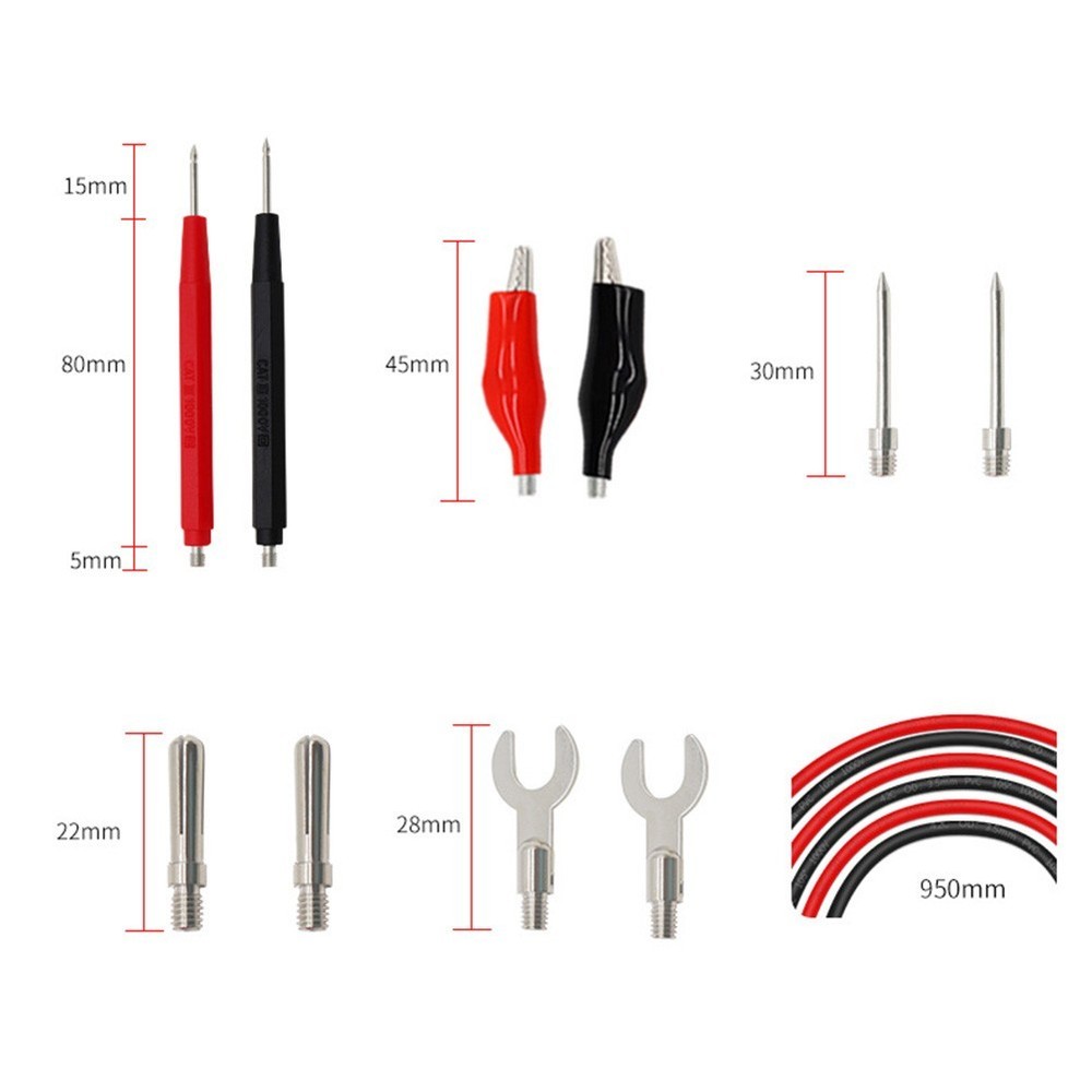 Multimeter Test Wires Test Probe Set Copper Test Wires Interchangeable Probes