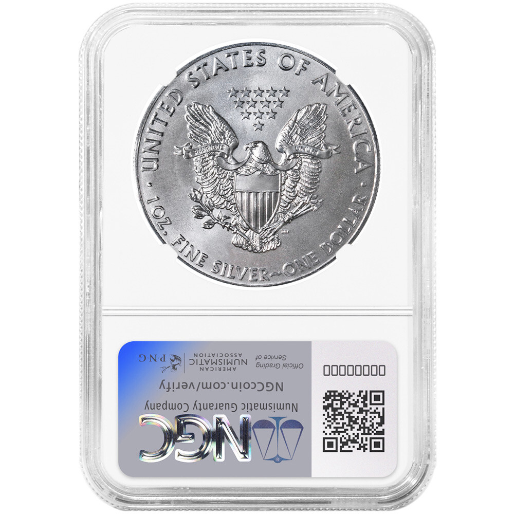 2011 $1 1-oz American Silver Eagle 25th Anniversary NGC MS69