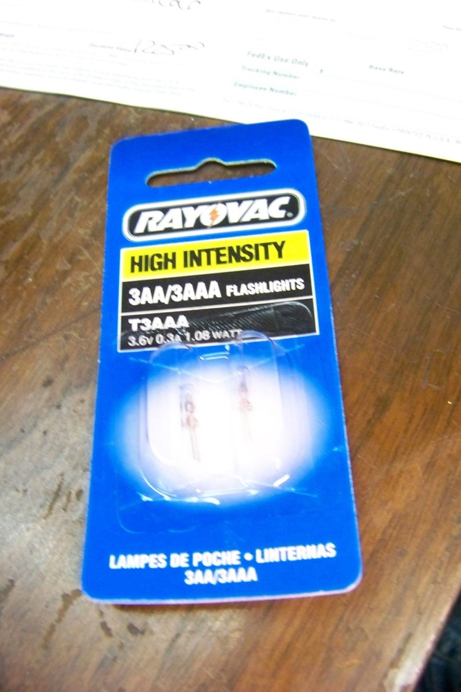 new Rayovac T3AAA-2 Flashlight Replacement Lamp ~ 2pk