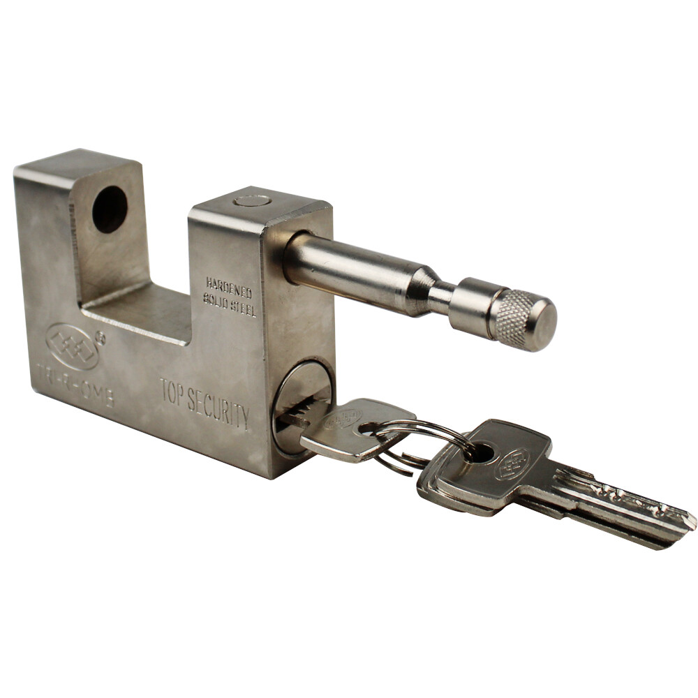 4Pcs D-shape Chain Lock Heavy Duty Warehouse Padlock 94mm for Container Garage