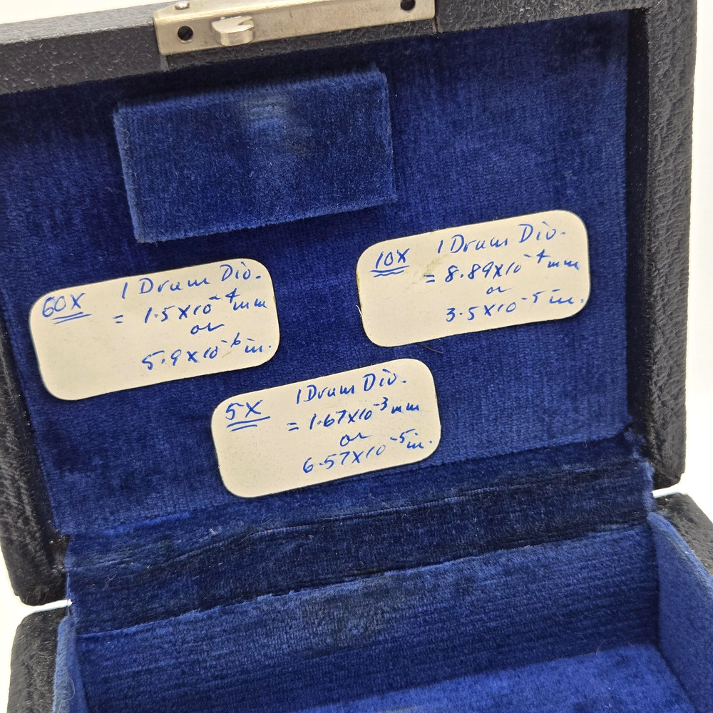 Vintage Bausch & Lomb Micrometer Ocular Eyepiece For Microscope Original Case