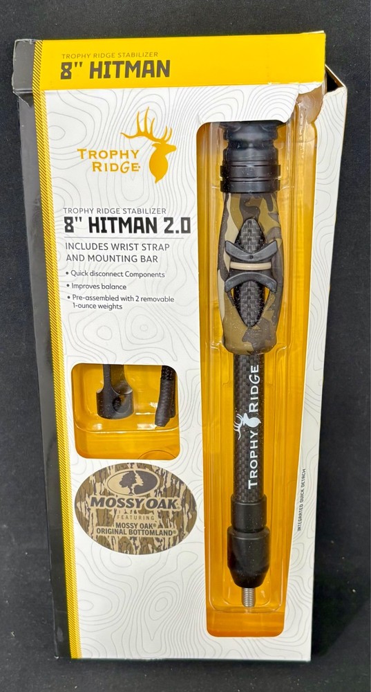 Trophy Ridge 8" Hitman 2.0 Stabilizer Mossy Oak Bottomlands - Return Item
