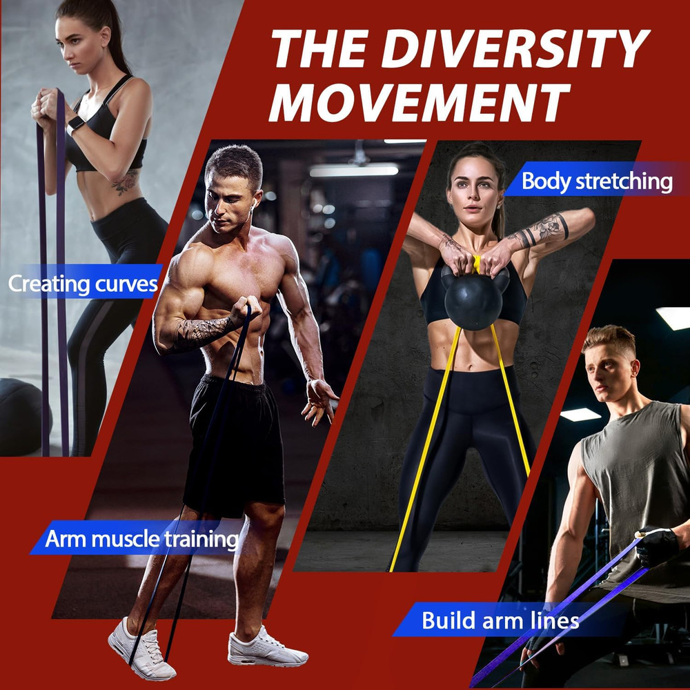 Resistance Bands, Exercise Bands Pull up Assist Bands - Workout Bands Set