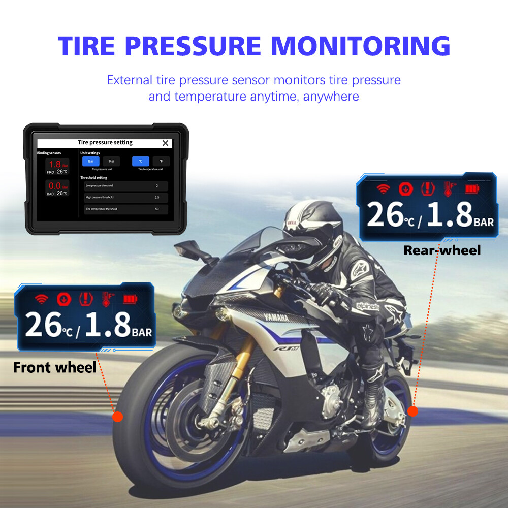 Motorcycle Navigator Buildin Carplay&Android Auto WaterProof 5Inch Linux System