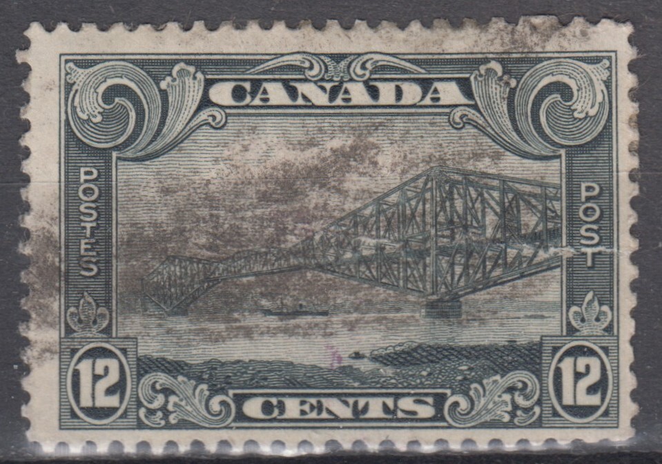 Canada Scott #156  12 cent Quebec Bridge "KGV Scroll"