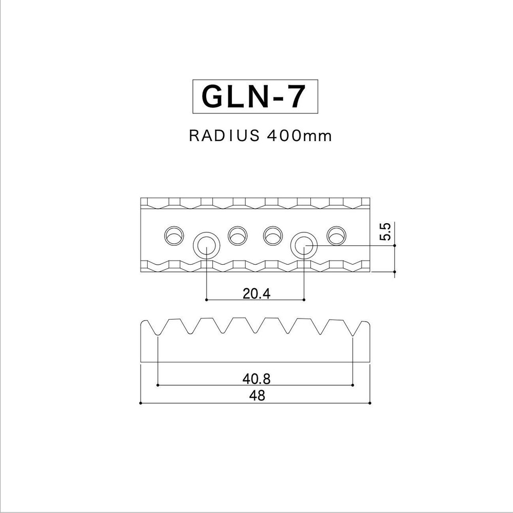 NEW Gotoh GLN-7 Locking Nut 7-String - Top Mount Type - 48mm Width - GOLD