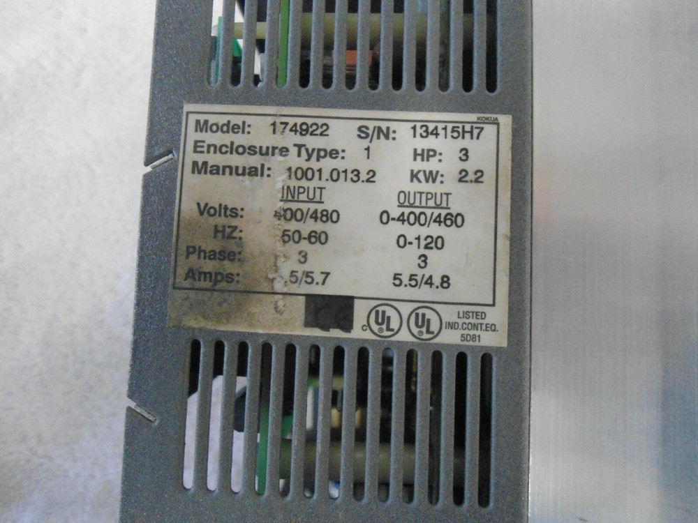 LEESON Speedmaster Adjustable Speed AC Control 3HP 3PH 174922