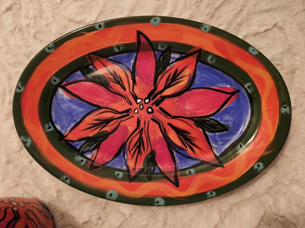 Handmade Decorative Platter and Vase Artwork