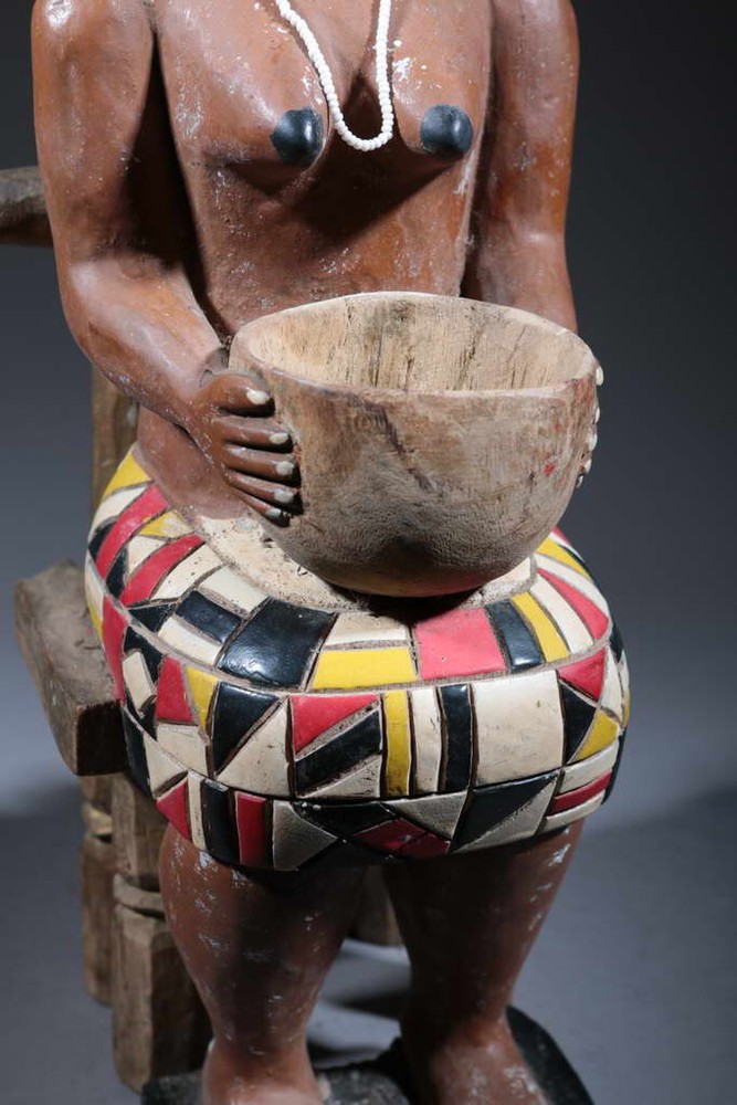Art African Statue Attie 732