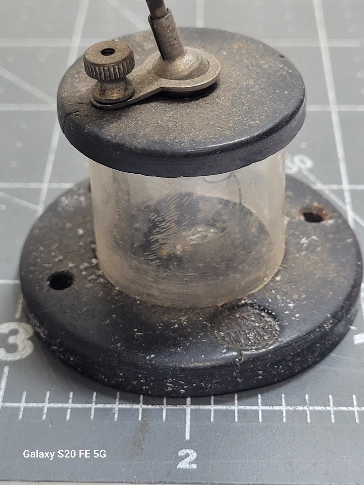 Vintage Pacent Crystal Detector Stand Enclosed Glass for a Crystal Radio 1920s