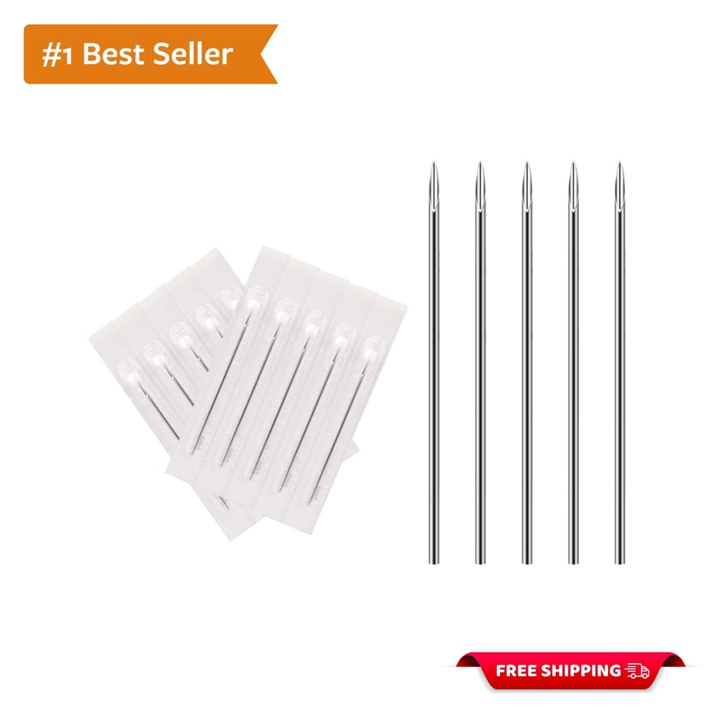 Professional Grade 10pcs 16G Disposable Piercing Needles - Multi-purpose Use