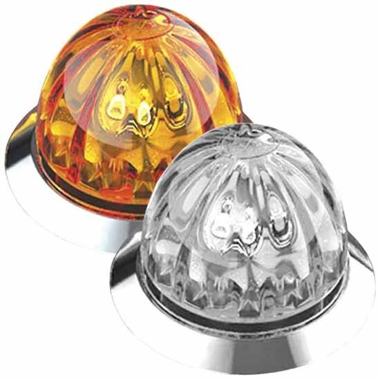 SINGLE (1) Hero Mini 3/4" Watermelon Dual Function Clearance Light (Clear/Amber)