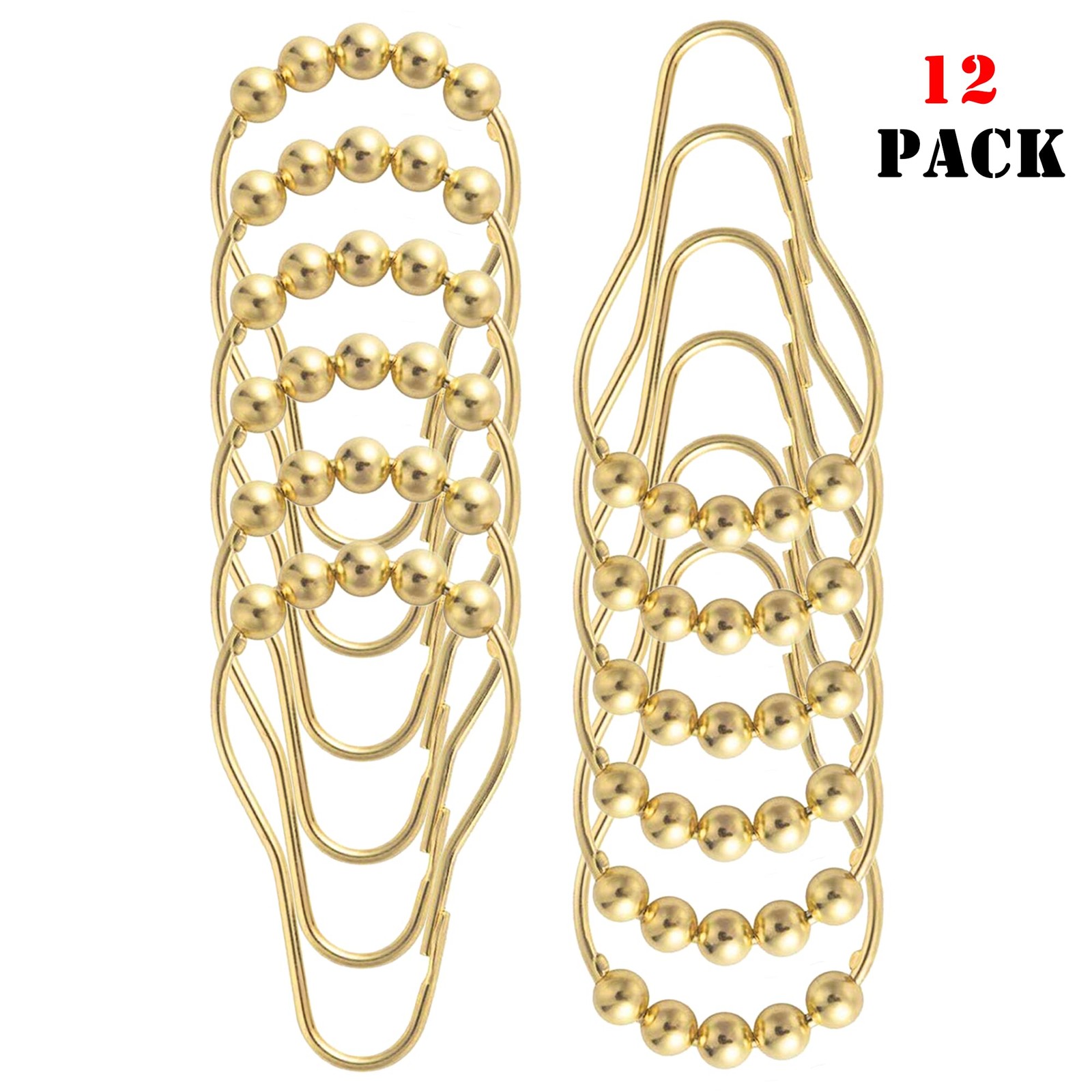 Ansxiy Shower Curtain Hooks Rings, Rustproof Metal Shower Curtain Rings for