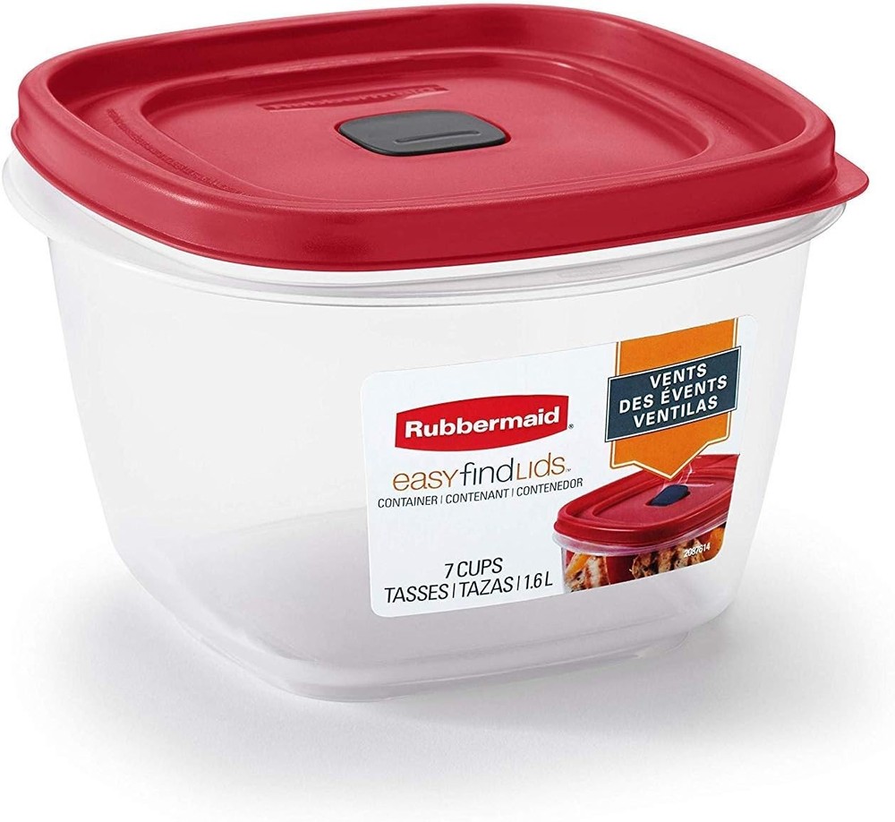 7 cups Food Storage Container 3 Pack Clear