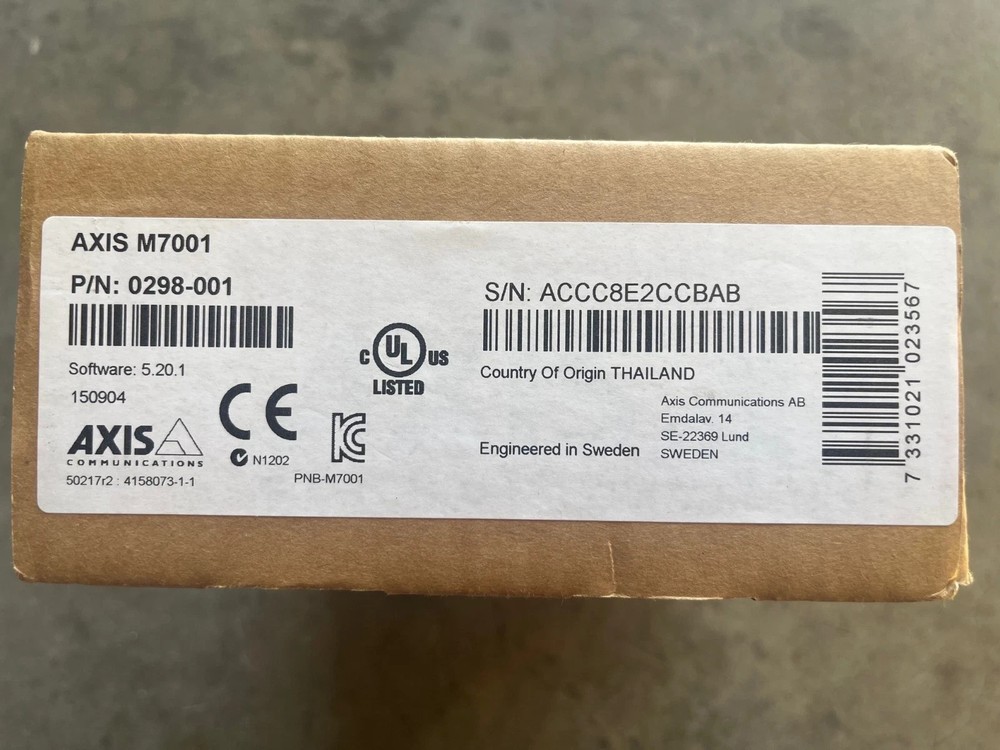 Axis M7001 PoE Analog-to-IP Video Encoder Module 0298-001