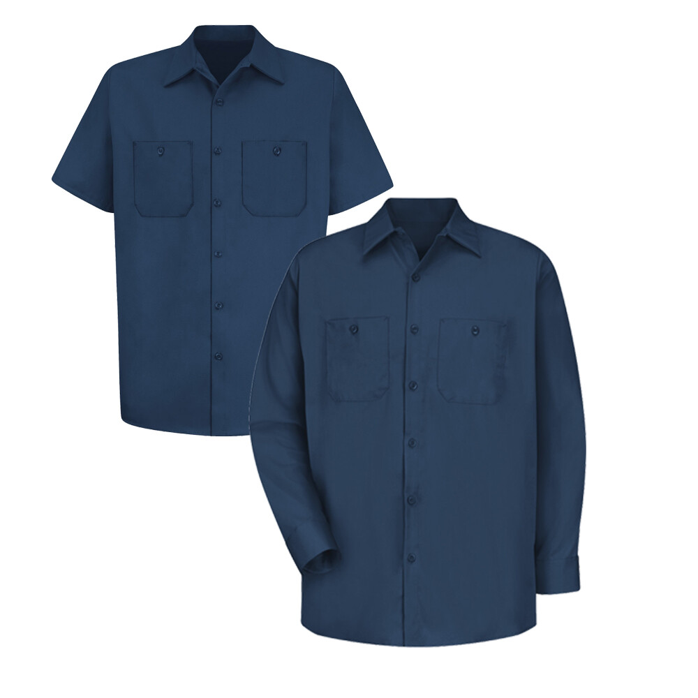 Red Kap Men's 100% Cotton 2-Pocket Work Shirt Industrial Uniform
