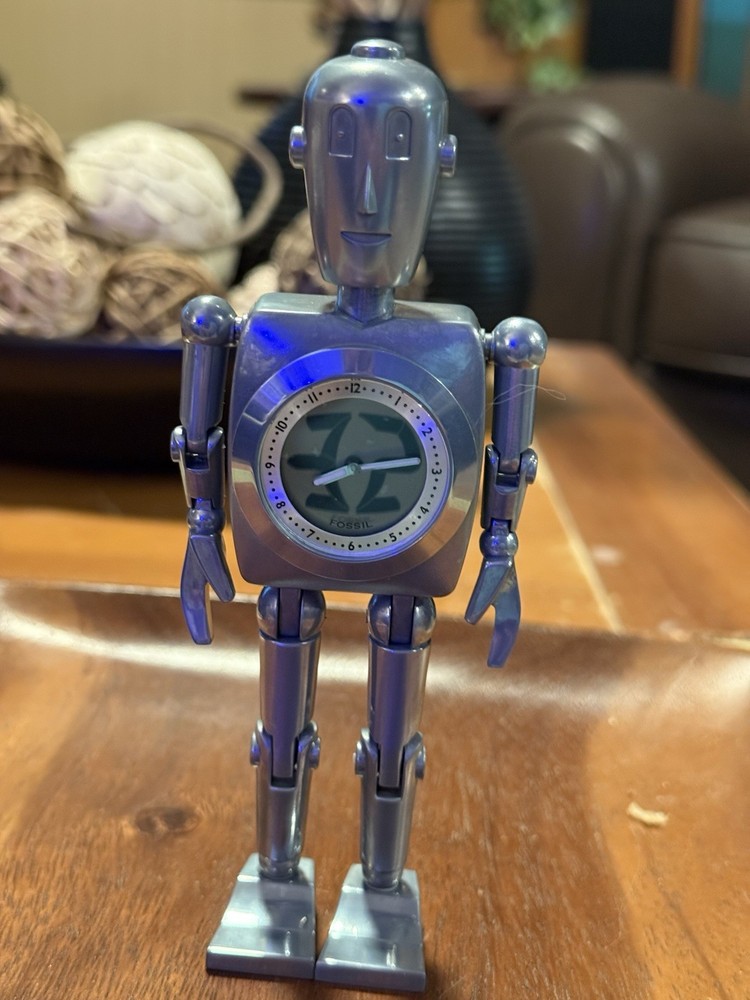 Fossil Stan BIG TIC Robot Man Clock.- Rare Vintage
