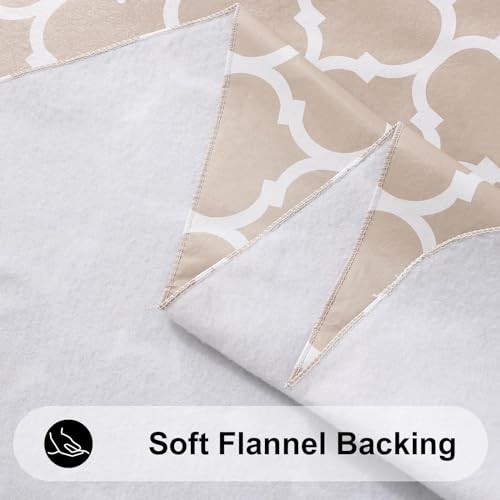Rectangle Table Cloth, Waterproof Vinyl 70" x 52" (Rectangular) 1 Khaki