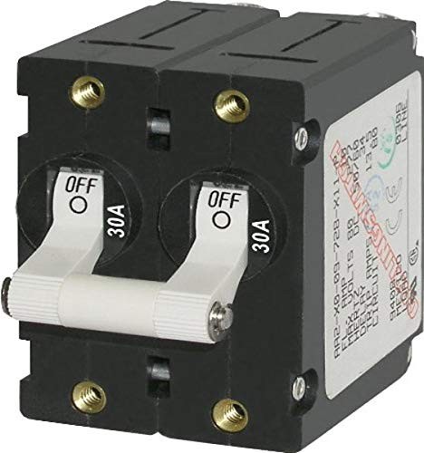 A-Series Toggle Double Pole Circuit Breakers White 30a