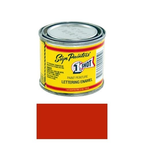 One Shot Bright Red Quarter Pint
