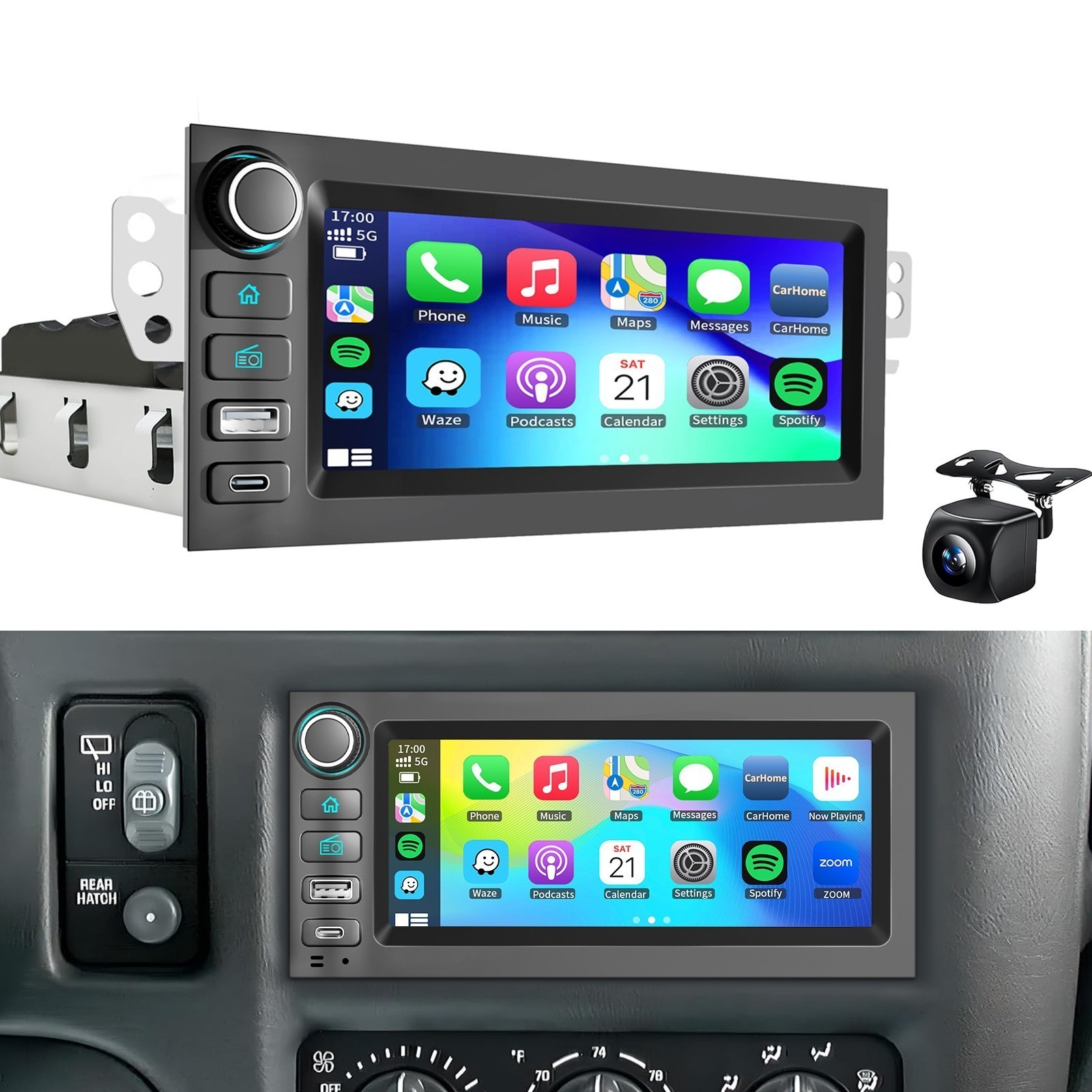 Plug play For GMC Jimmy Sonoma 1998-2001 Apple Carplay Car Stereo Radio GPS Navi