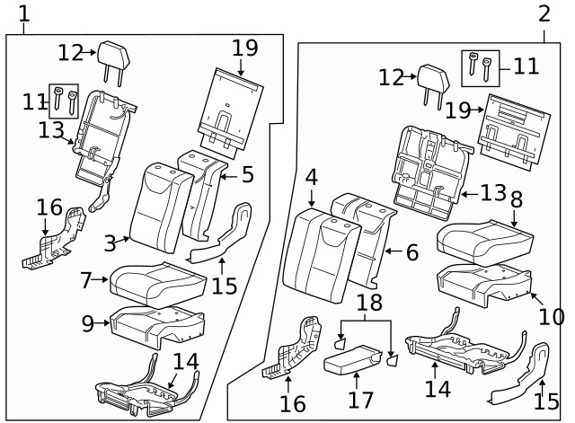 Genuine GM Seat Back Panel 96839534