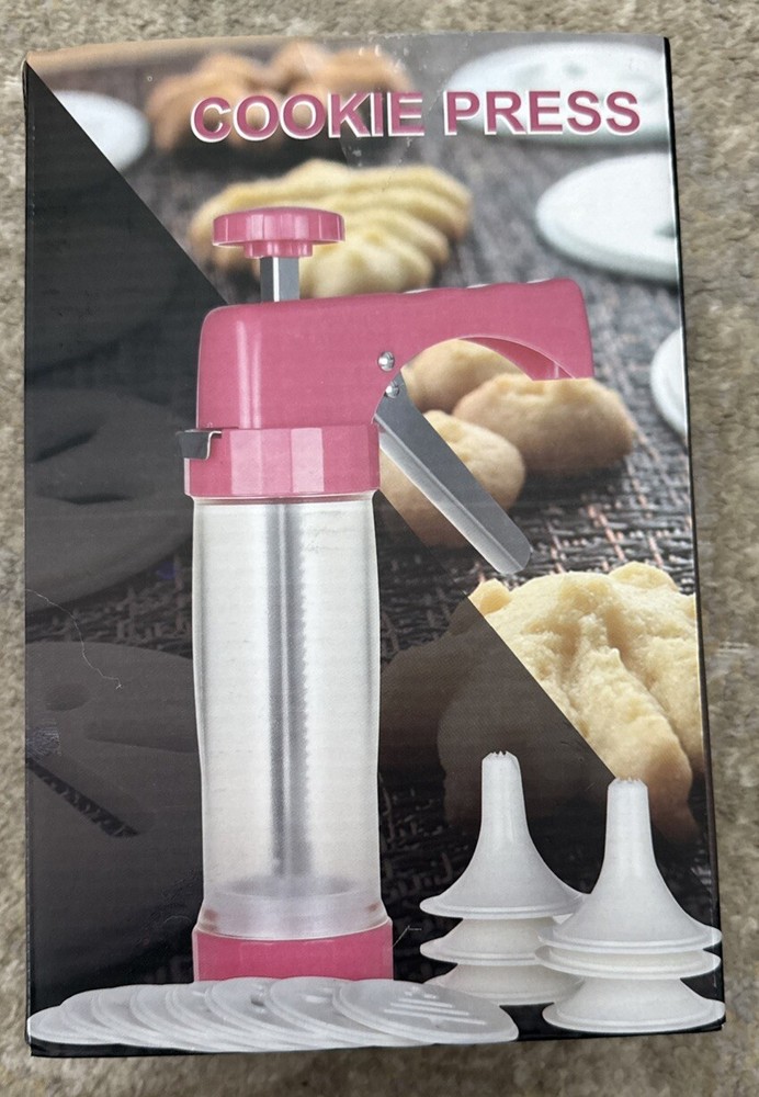 Cookie Press with Icing Tips and Cookie Discs