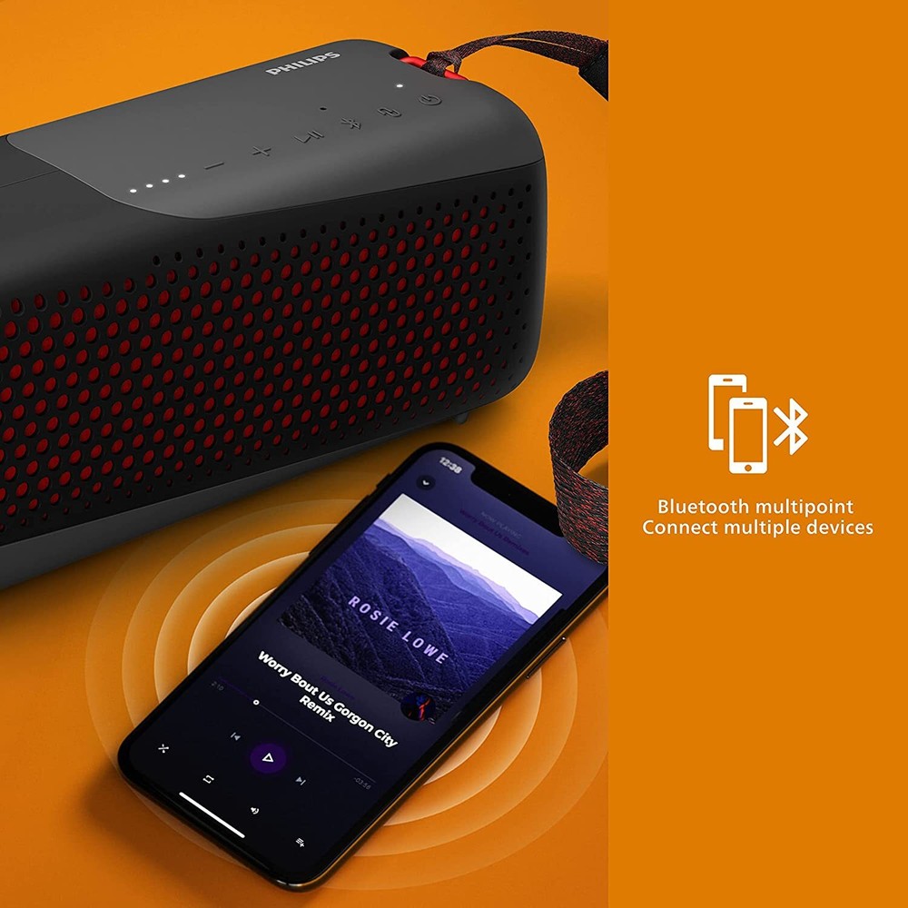 Philips S4807 Waterproof Wireless Bluetooth Speaker - Black