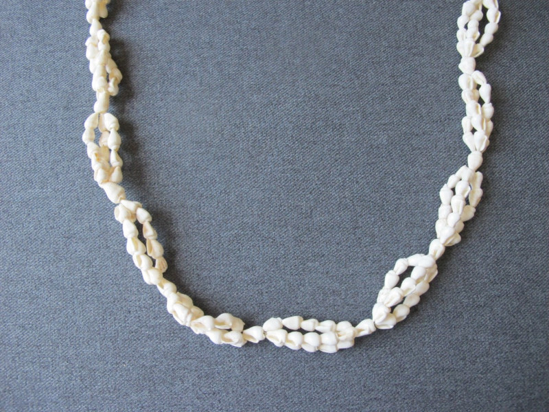 Vintage nice design real small shells long lariat necklace
