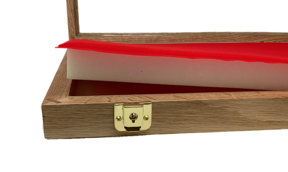 Oak Wood Display Case 12 x 18 x 2 for Arrowheads Knifes Collectibles & More