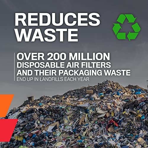 High-Flow Original Lifetime Engine Air Filter: Reusable, Clean Every 75,000