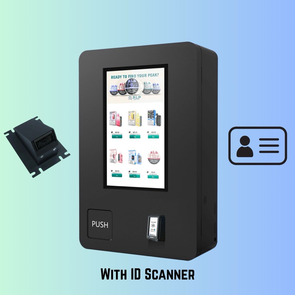 Vape Vending Machine - 21.5" Touchscreen -ID Scanner Incl.