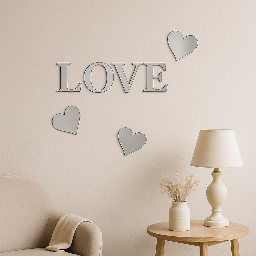 Acrylic Wall Mirror Collection – Silver Plexiglass Decorative Mirrors – Moder...