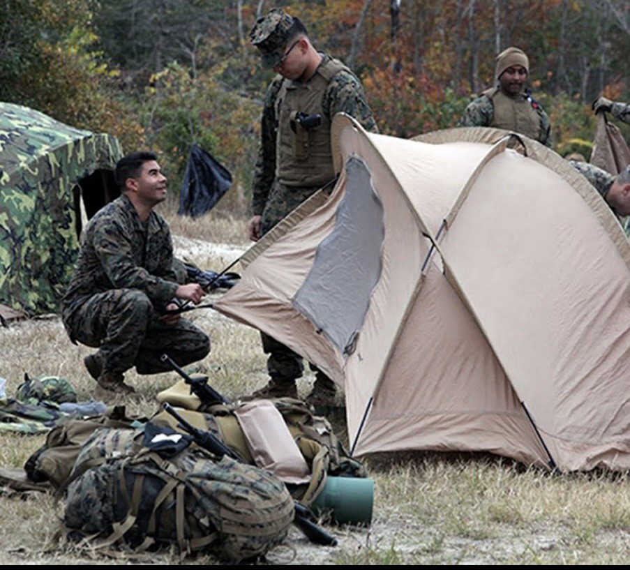 USMC Two Man Combat Tent Woodlands Camo Diamond Brand New old stock