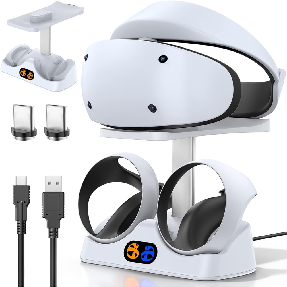 Controller Charging Dock for PSVR2 with LED Indicator & Type-C Cable