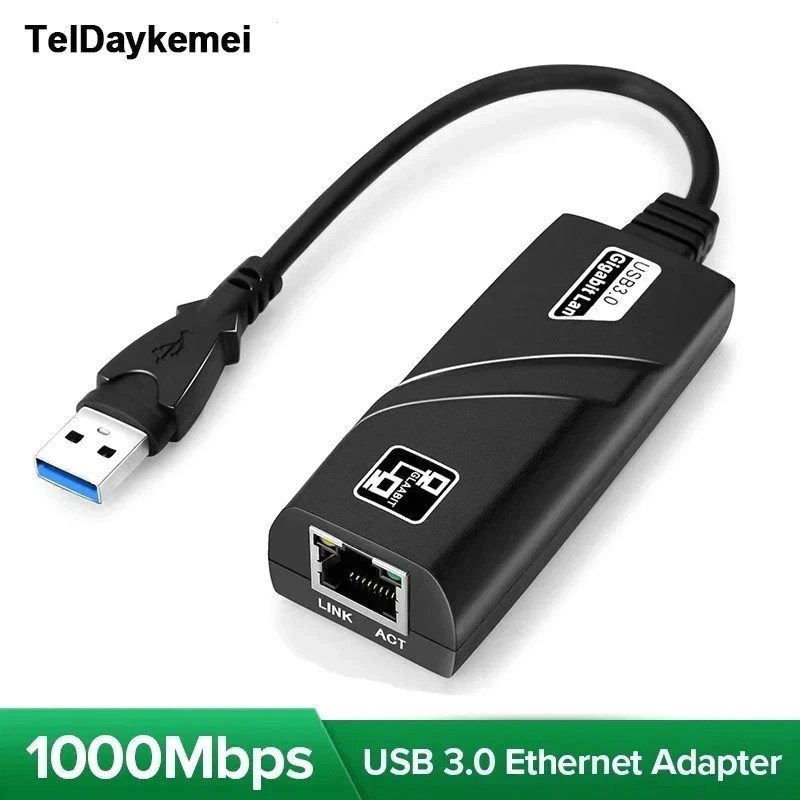 USB 3.0 Gigabit Ethernet LAN RJ45 1000Mbps Network Adapter For Windows PC Mac