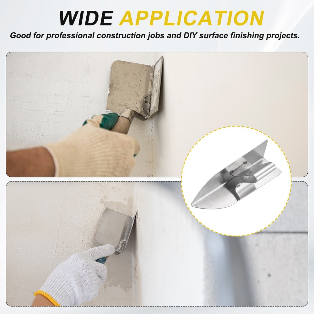 Drywall Corner Tool 6" Stainless Steel Inside Corner Knife, Silver